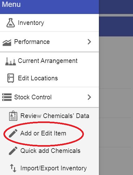 Picture 3 - Select Add or Edit from the sub-menu