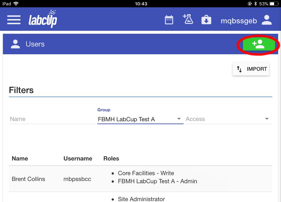 Picture 3 - Select Add new user Icon