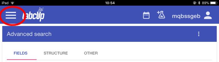 Picture 1 - Accessing the LabCup menu