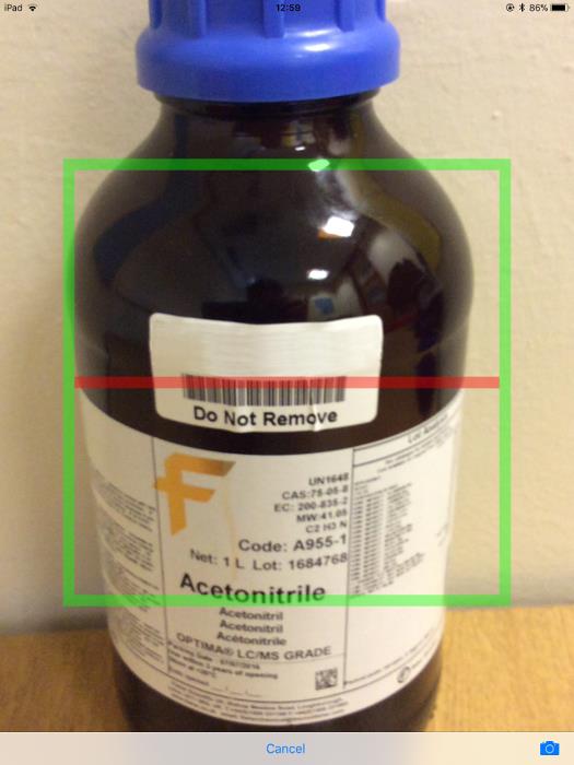 Picture 4 - line up the barcode within the image frame