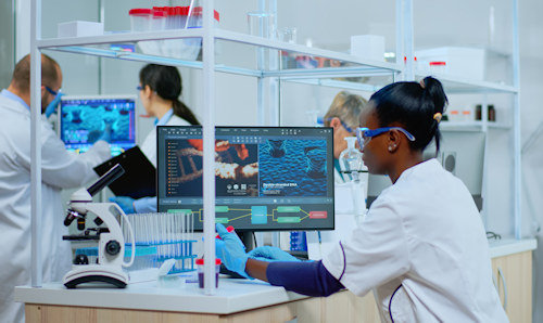 image of researchers in lab