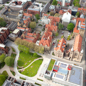 Aerial view of the campus 