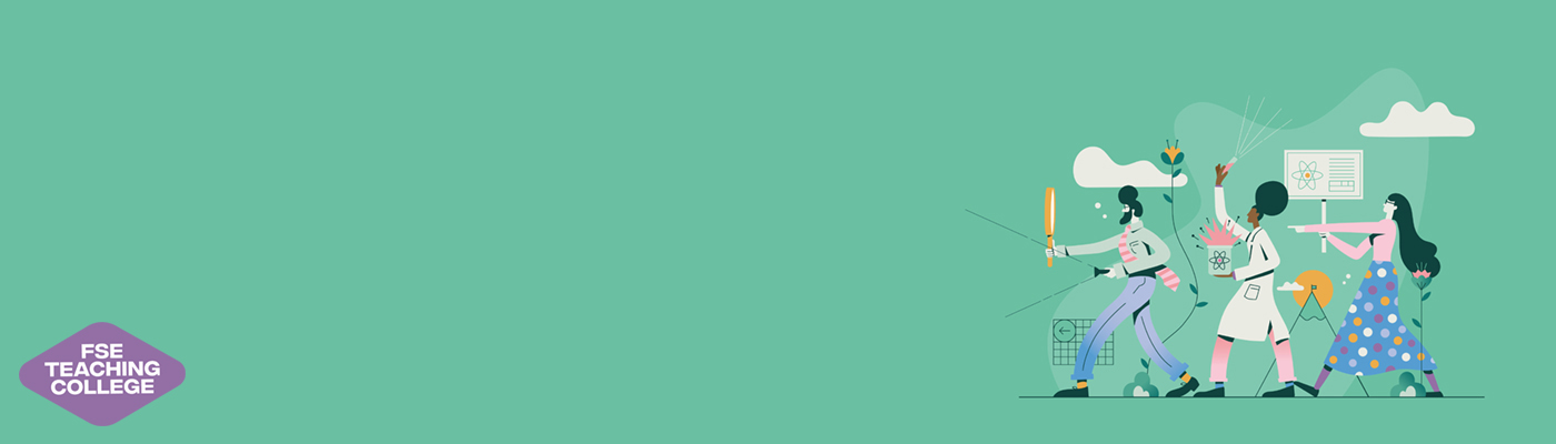 An illustration of people working together on a teal background.