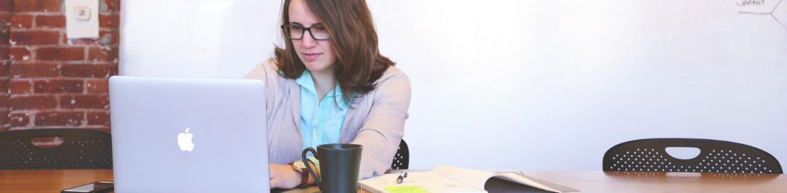 female student on laptop