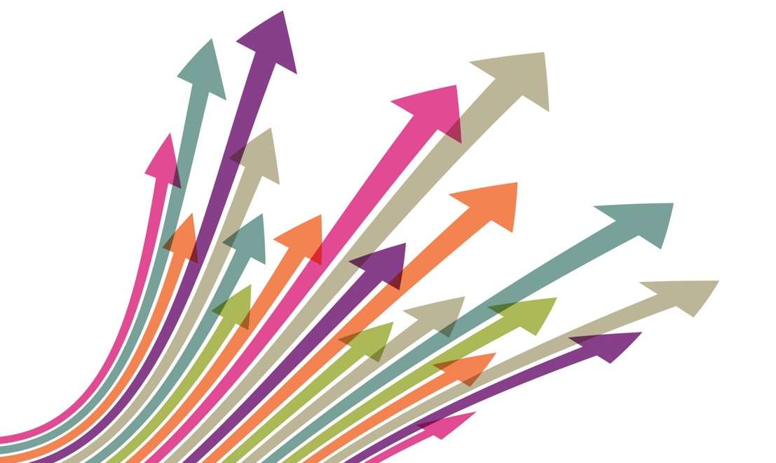 multiple coloured arrows 