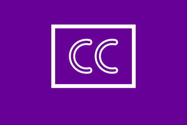 Image of a double letter C, meaning Closed Captions, in a rectangle