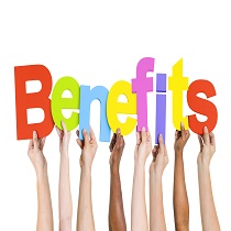 Staff benefits sign