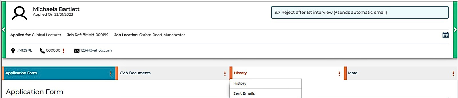 Screenshot of Jobtrain.