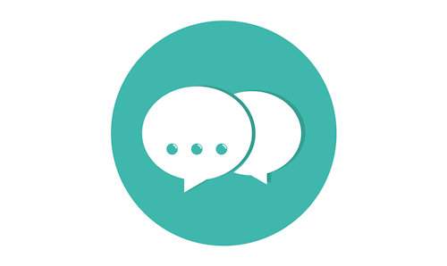 Two speech bubbles