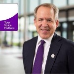 Professor Duncan Ivison and Your Voice Matters box