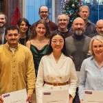 Image of academic staff and PS colleagues at the PC Cert in HE 2024 Graduation
