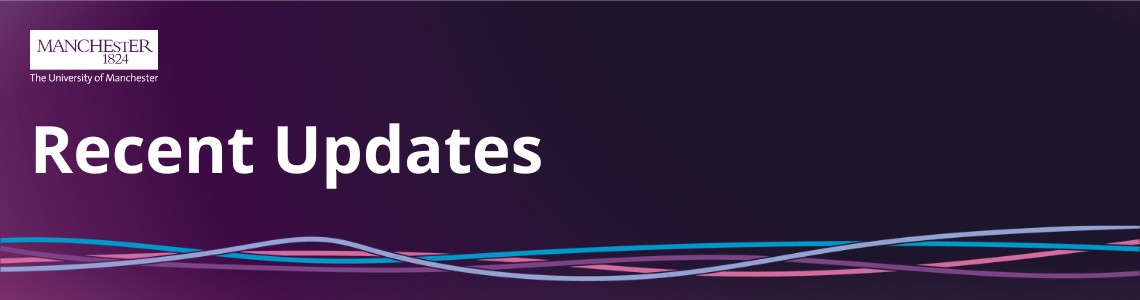 Recent Updates text on purple background