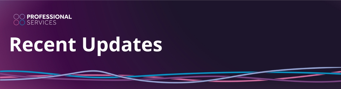 Recent Updates text on purple background