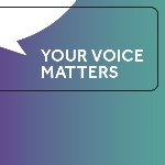 Your Voice Matters Campaign Logo with speech bubble