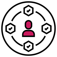 Icon depicting workforce development.