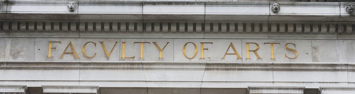 Faculty of Arts on side of building