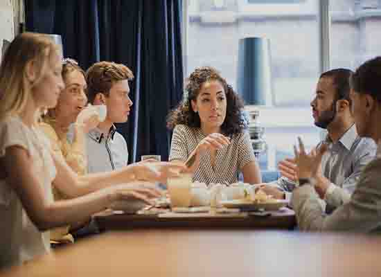 Group in discussion