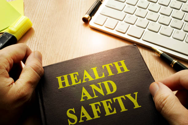 Health and Safety book on a desk 