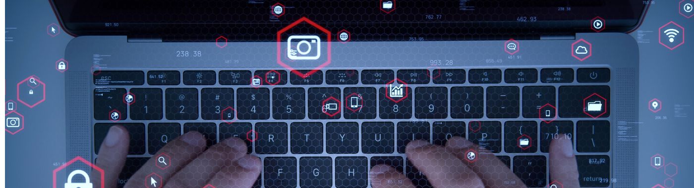 A man navigates a SharePoint site using a keyboard.