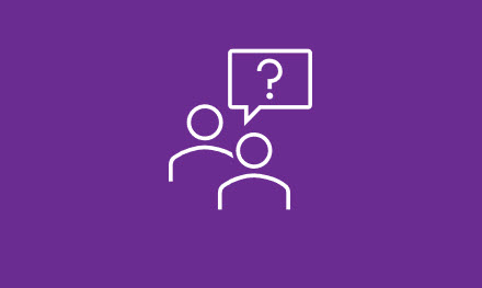 Icon of two people asking questions
