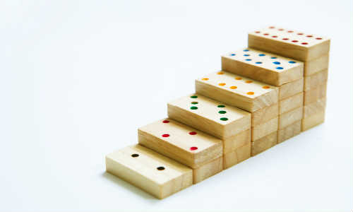 dominoes as steps