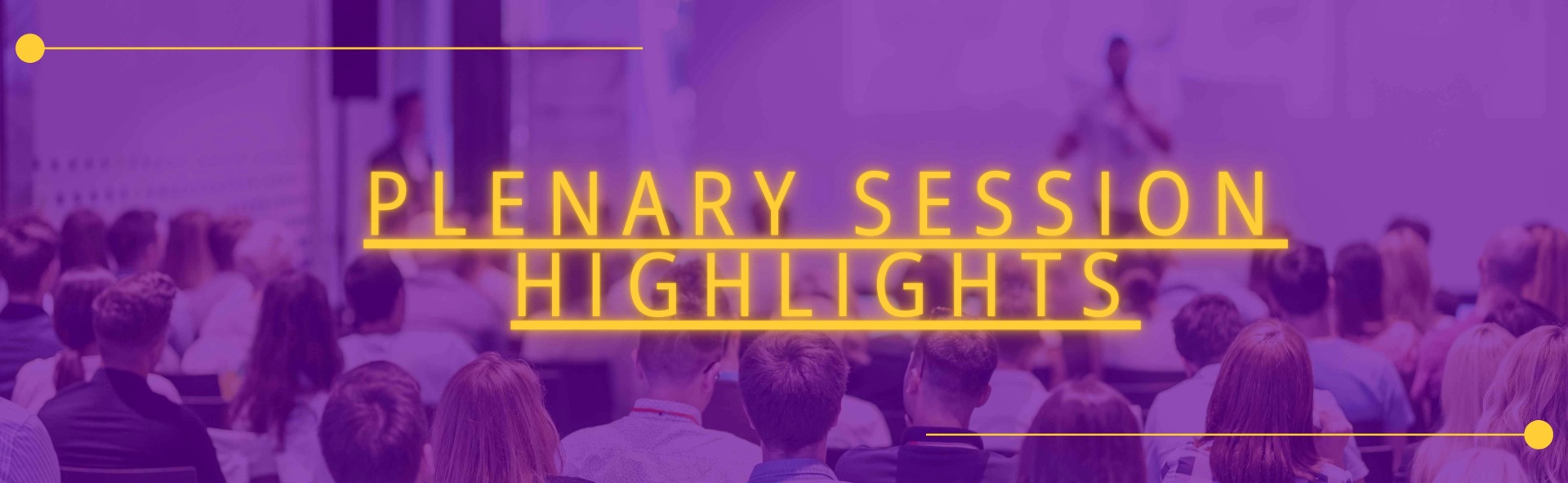 A banner for the overall 'plenary sessions' section of the webpage - beginning and end.