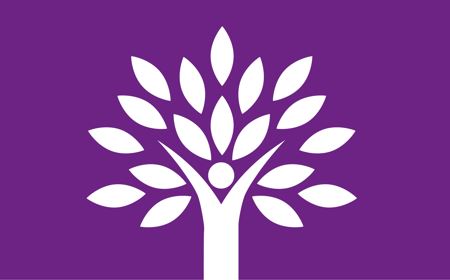 A picture of a tree, with a person as the trunk, representing a person thriving. 